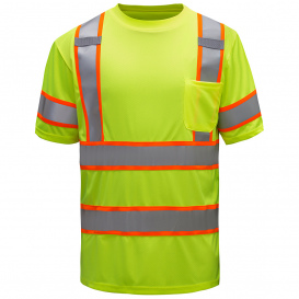 GSS Safety 5009 Type R Class 3 Two-Tone Safety Shirt - Yellow/Lime