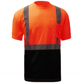 GSS Safety 5112 Type R Class 2 Black Bottom Safety Shirt - Orange