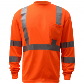 GSS Safety 5506 Type R Class 3 Long Sleeve Safety Shirt - Orange