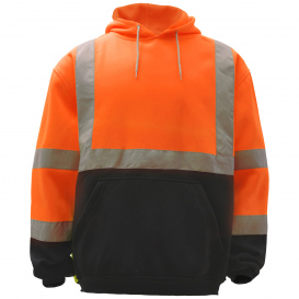 GSS Safety 7002 Type R Class 3 Black Bottom Safety Sweatshirt - Orange