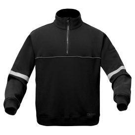 GSS Safety 7525 Quartz 100% Cotton Job Shirt W/ 1/4 Zipper - Black