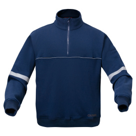 GSS Safety 7527 Quartz 100% Cotton Job Shirt w/ 1/4 Zipper - Navy