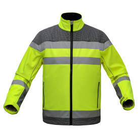 GSS Safety 7531 Type R Class 3 Quartz Performance Softshell Jacket - Yellow/Lime