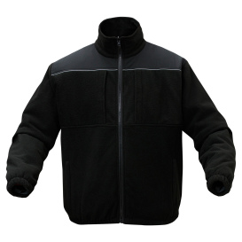 GSS Safety 7553 Non-ANSI ONYX Enhanced Visibility Fleece Full Zip Sweatshirt - Black