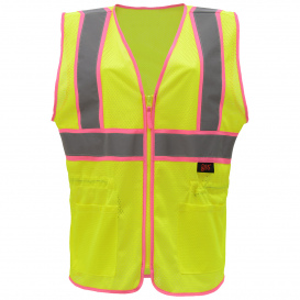 GSS Safety 7805 Type R Class 2 Ladies Two-Tone Safety Vest - Yellow/Lime
