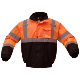 GSS Safety 8002 Type R Class 3 Quilt-Lined Bomber Jacket - Orange