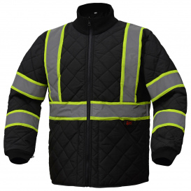 GSS Safety 8009 Non-ANSI Two-Tone Quilted Jacket - Black