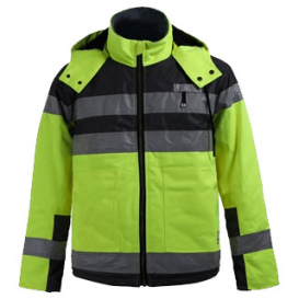 GSS Safety 8515 Type R Class 3 Quartz Sherpa-Lined Duck Winter Work Jacket - Yellow/Lime
