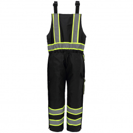 GSS Safety 8703 Non-ANSI Premium Poly-Filled Winter Insulated Bib - Black