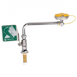 Swing-Away Eyewash with AXION MSR Stainless Steel Eye-Face Wash Head For Left Side of Sink