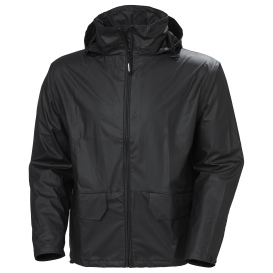 Helly Hansen 70180 Voss Waterproof PU Rain Jacket - Black