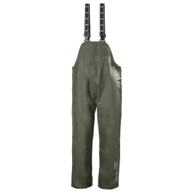 Helly Hansen 70529 Mandal Waterproof PVC Rain Bib Pants - Army Green