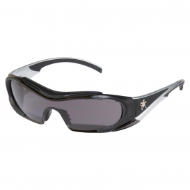 MCR Safety HL112AF HL1 Safety Glasses - Black Frame - Gray Anti-Fog Lens