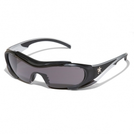 Crews Hellion Safety Glasses - Black Frame - Gray Anti-Fog Lens