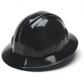 Pyramex HP24111 SL Series Full Brim Hard Hat - 4-Point Ratchet Suspension - Black
