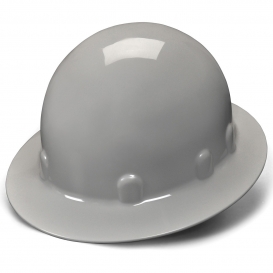 Pyramex HPS24112 Sleek Shell Full Brim Hard Hat - 4-Point Ratchet Suspension - Gray