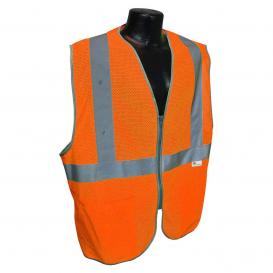 Radians HV-5ANSI-PCZ Type R Class 2 Mesh Safety Vest with Zipper - Orange