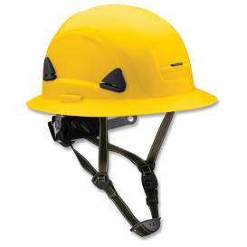 Fibre Metal CSH12 Full Brim Safety Helmet - Ratchet Suspension - Yellow