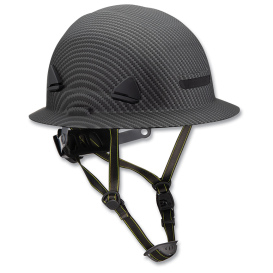 Fibre Metal CSH12 Full Brim Safety Helmet - Ratchet Suspension - Carbon Fiber