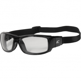 Edge HZ111-SP Caraz Safety Glasses/Goggles - Black Frame & Strap - Clear Vapor Shield Lens