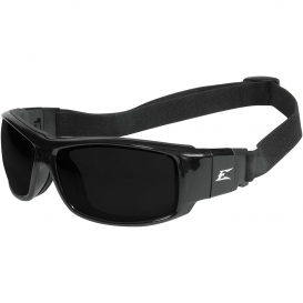 Edge HZ116-SP Caraz Safety Glasses/Goggles - Black Frame & Strap - Smoke Vapor Shield Lens