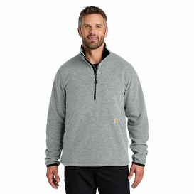 Carhartt CT106417 Textured 1/2-Zip Fleece Jacket - Heather Grey