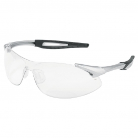 MCR Safety IA120AF IA1 Safety Glasses - Silver Temples - Clear Anti-Fog Lens
