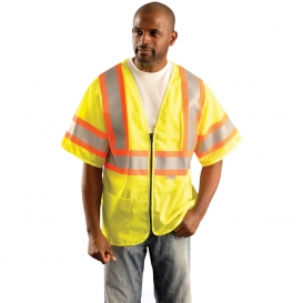 OK-1 ILDOT3MZ-04 Type R Class 3 Premium Mesh Two-Tone Vest - Yellow/Lime