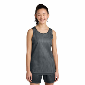 Sport-Tek YST5000 Youth PosiCharge Reversible Mesh Tank - Iron Grey/White