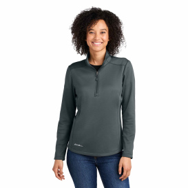 Eddie Bauer EB2370 Ladies Smooth Mid Layer Fleece 1/2-Zip - Iron Gate