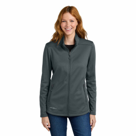 Eddie Bauer EB2470 Ladies Smooth Mid Layer Fleece Full-Zip - Iron Gate