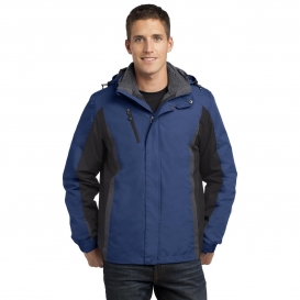 Port Authority J321 Colorblock 3-in-1 Jacket - Admiral Blue/Black/Magnet Grey