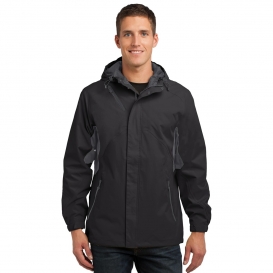 Port Authority J322 Cascade Waterproof Jacket - Black/Magnet Grey