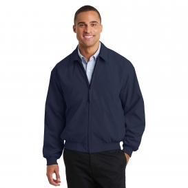 Port Authority J730 Casual Microfiber Jacket - Bright Navy/Solid Pewter Lining