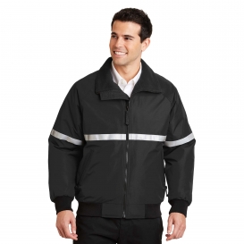 Port Authority J754R Challenger Jacket with Reflective Taping - True Black/True Black/Reflective