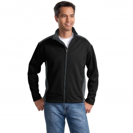 Port Authority J794 Two-Tone Soft Shell Jacket - Black/Graphite
