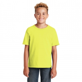 Jerzees 29B Youth Heavyweight Blend 50/50 Cotton/Poly T-Shirt - Neon Yellow