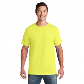 neon yellow denim shirt
