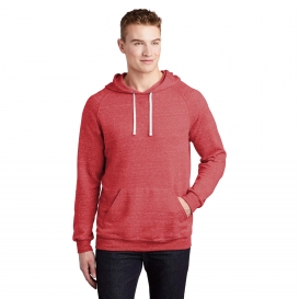 Jerzees 90M Snow Heather French Terry Raglan Hoodie - Red