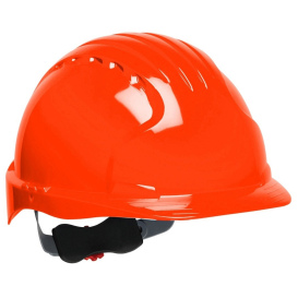 JSP Evolution 6151 Deluxe Hard Hat - Wheel Ratchet Suspension - Hi-Viz Orange
