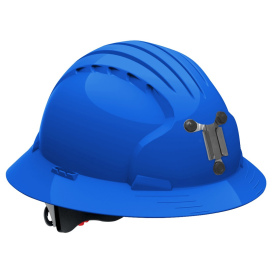 JSP Evolution 6161M Deluxe Full Brim Mining Hard Hat - Wheel Ratchet Suspension - Blue