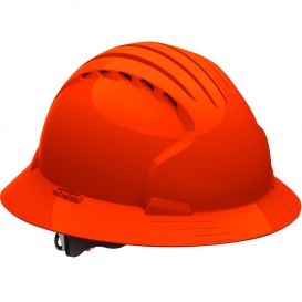 JSP Evolution 6161V Deluxe Full Brim Vented Hard Hat - Wheel Ratchet Suspension - Hi-Viz Orange