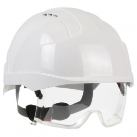 JSP 280-EVLV EVO VISTAlens Vented Cap Style Hard Hat With Eye Protection - Clear Lens