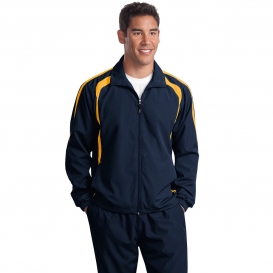 Sport-Tek JST60 Colorblock Raglan Jacket - True Navy/Gold