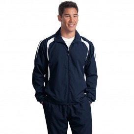Sport-Tek JST60 Colorblock Raglan Jacket - True Navy/White