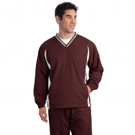 Sport-Tek JST62 Tipped V-Neck Raglan Wind Shirt