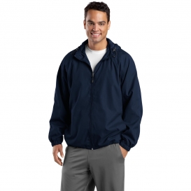 Sport-Tek JST73 Hooded Raglan Jacket - True Navy