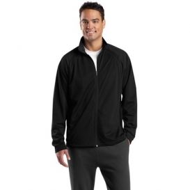 Sport-Tek JST90 Tricot Track Jacket - Black/Black