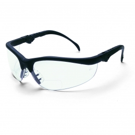 Crews K3H Klondike Safety Glasses - Black Frame - Clear Bifocal Lens