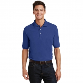 Port Authority K420P Pique Knit Polo with Pocket - Royal
